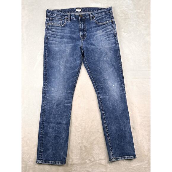 Silver Jean Co Jeans Machray Sz 34x32 Mens Blue Acid Wash Denim Stretch Whiskers - Picture 1 of 9